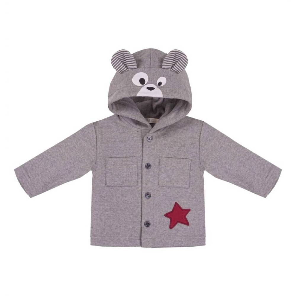 NEW EMC boy's knit fabric hoodie in grey